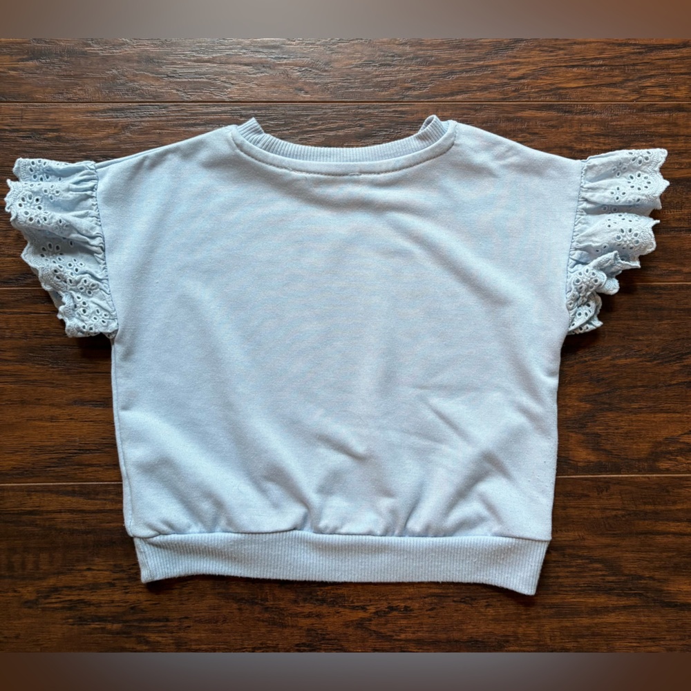 Jessica Simpson Light Blue Tee and Cream Skirt Set - like new - Picture 4 of 10